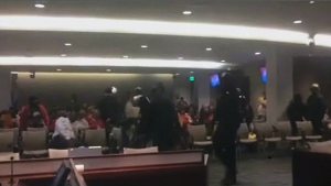 Police remove protesters from Richmond City Council chambers Tuesday. (City of Richmond)